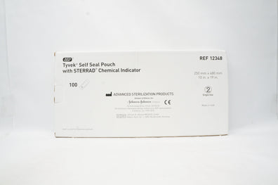 Johnson&Johnson 12348 Tyvek Self Seal Pouch 10 inch x 19 inch Box of 100(x)